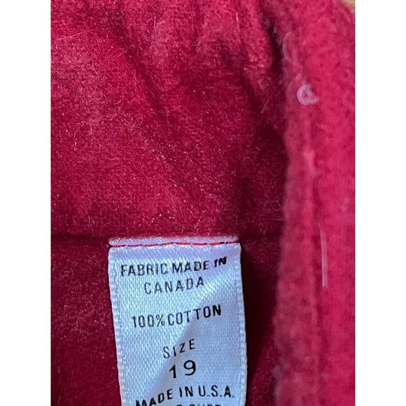 Vintage L.L. Bean Chamois Cloth Button Down Shirt Mens Size 19 Red Made in USA - Picture 4 of 5